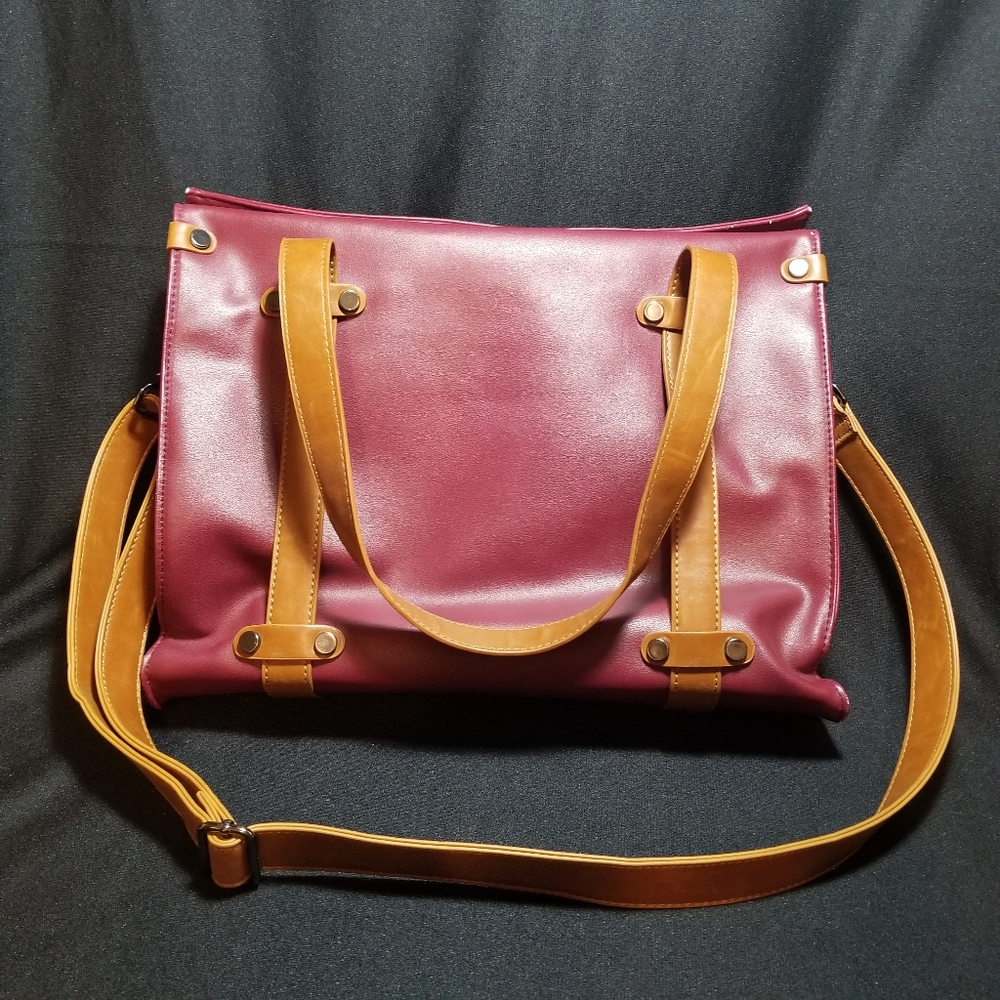 Nii G Burgundy Satchel Bag